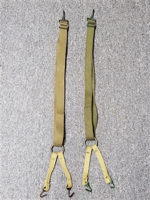 USMC WWII BICOLOR TRANSITIONAL SUSPENDERS SET OF 2 PIECES.