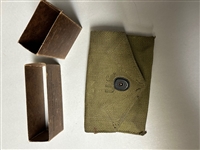 US GI WWII FIRST AID POUCH WITH EMPTY BANDAGE BOX