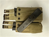 ISRAELI UZI SET OF 5 MAGAZINES 25 RD WITH CANVAS POUCH.
