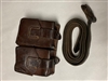 YUGOSLAVIAN MAUSER 98k LEATHER SLING WITH DUAL AMMO POUCH.