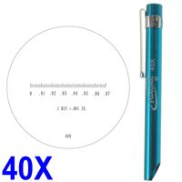 Pocket Scope Magnifier Scale 40X Magnification Microscope Scale Range 0-0.07" 0.082" Field of View