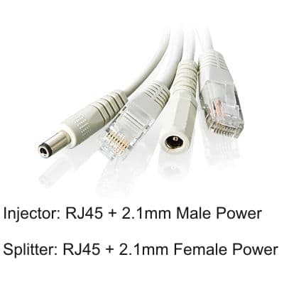 POE-PA2 Passive PoE Injector, Splitter 12v, Splitter 5v, Up to 50 Volt