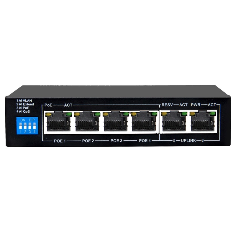 IP Camera PoE Switch  4 Port Power Over Ethernet