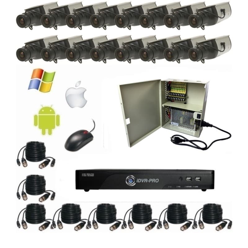 High Definition Surveillance System, 16 HD Security Cameras, HD DVR