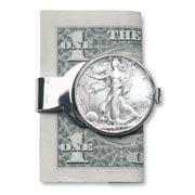 Silver Walking Liberty Half Dollar Money Clip