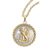 Selectively Gold-Layered Silver Walking Liberty Half Dollar Rope Coin Pendant Coin Jewelry