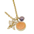 Goldtone Butterfly Coin and Charm Pendant