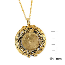 Mustard Seed Locket Angel Coin Pendant