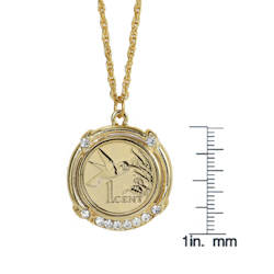 Gold-Layered Hummingbird Coin Pendant