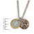 French Franc with Sterling Silver Lock and Key Men's Necklace