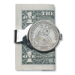 Civil War Silver Seated Liberty Coin Money Clip