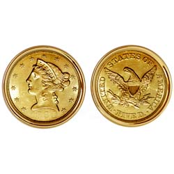 $5 Liberty Gold Piece Half Eagle Coin Cuff links