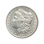 1893O Morgan Silver Dollar in Uncirculated Condition (MS62) Graded by AACGS