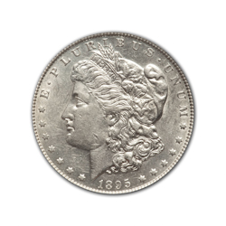 1895O Morgan Silver Dollar in Uncirculated Condition (MS62) Graded by AACGS