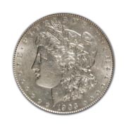 1903O Morgan Silver Dollar in Uncirculated Condition (MS62) Graded by AACGS