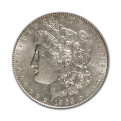 1903P Morgan Silver Dollar in Uncirculated Condition (MS62) Graded by AACGS