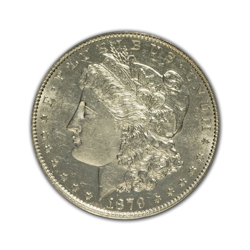 1879CC Morgan Silver Dollar in Extra Fine Condition (XF40) Graded by AACGS