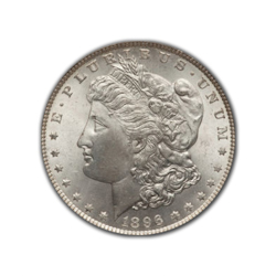 1896O Morgan Silver Dollar in Extra Fine Condition (XF40) Graded by AACGS