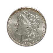 1904P Morgan Silver Dollar in Extra Fine Condition (XF40) Graded by AACGS