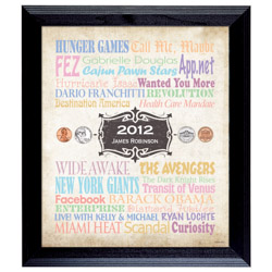 Personalized Baby-A Year In Time Celebration Wall Frame Collection
