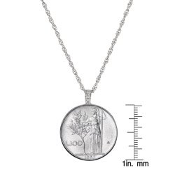 Italian Lire Coin Pendant