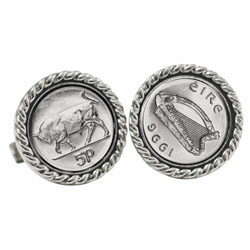 Irish Bull 5 Pence Cuff Links