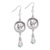 Mercury Dime Crystal Drop Earrings