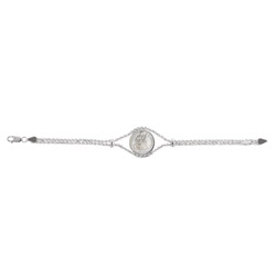 Sterling Silver Double Rope Silver Seated Liberty Dime Bracelet