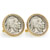 1913 First-Year-of-Issue Buffalo Nickel Goldtone Rope Bezel Cuff Links