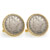 Liberty Nickel Goldtone Rope Bezel Cuff Links