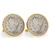 1800's Liberty Nickel Goldtone Rope Bezel Cuff Links