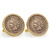 1800's Indian Head Penny Goldtone Rope Bezel Cuff Links