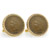 Civil War Indian Head Penny Goldtone Rope Bezel Cuff Links