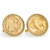 Gold-Layered Buffalo Nickel Goldtone Rope Bezel Cuff Links