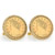 Gold-Layered Liberty Nickel Goldtone Rope Bezel Cuff Links