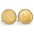 Gold-Layered 1883 First-Year-of-Issue Liberty Nickel Goldtone Rope Bezel Cuff Links