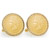 Gold-Layered Indian Head Penny Goldtone Rope Bezel Cuff Links