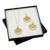 Angel Coin Crystal Gold Tone Earrings and Pendant Boxed Gift Set