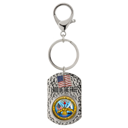 Land of the Free Quarter Keychain Army