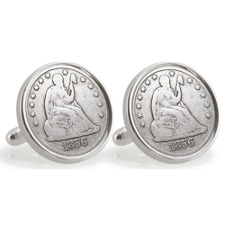 Auburn University 1856 Sterling Silver Dime Cuff Links