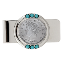 Liberty Nickel Turquoise Money Clip