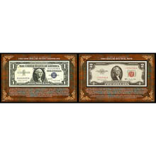 Scarce Currency - 1957 $1 Silver Certificate and $2 Red Seal Note