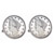 1800's Liberty Nickel Silvertone Bezel Cuff Links