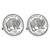 Westward Journey 2005 Bison Jefferson Nickel Silvertone Bezel Cuff Links