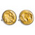 Gold-Layered Buffalo Nickel Silvertone Bezel Cuff Links