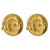 Gold-Layered 1913 First-Year-of-Issue Buffalo Nickel Goldtone Bezel Cuff Links