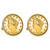 Gold-Layered 1800's Liberty Nickel Goldtone Bezel Cuff Links