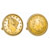 Gold-Layered 1883 First-Year-of-Issue Liberty Nickel Goldtone Bezel Cuff Links