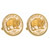 Gold-Layered 2005 Bison Nickel Goldtone Bezel Cuff Links