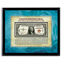 Hawaii Brown Seal Note in Acrylic Frame